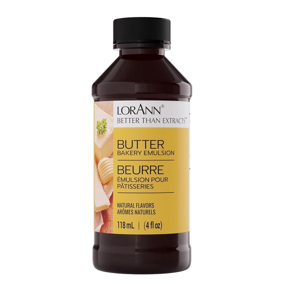 LorAnn Oils Butter Flavoring For Baking - Emulsion Butter Extract Substitute - 4 oz