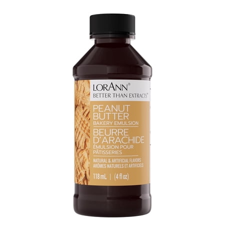 LorAnn Oils Peanut Butter Flavoring For Baking - Emulsion Peanut Butter Extract Substitute - 4 oz