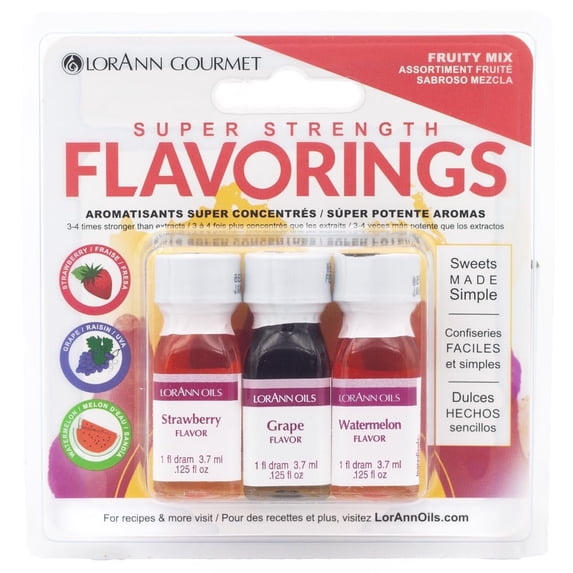 LorAnn Oils Super Strength Flavoring - Watermelon, Strawberry, Grape