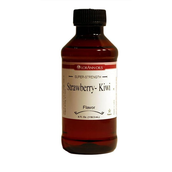 LorAnn Oils Strawberry-Kiwi Super Strength Flavor 4 oz Plastic Bottle, Baking and Candy Flavoring - Kosher