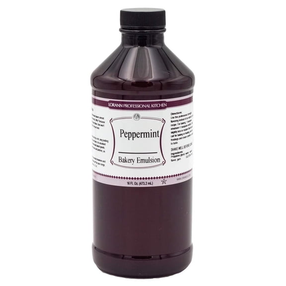 LorAnn Oils Peppermint Flavoring For Baking - Emulsion Peppermint Extract Substitute - 16 oz