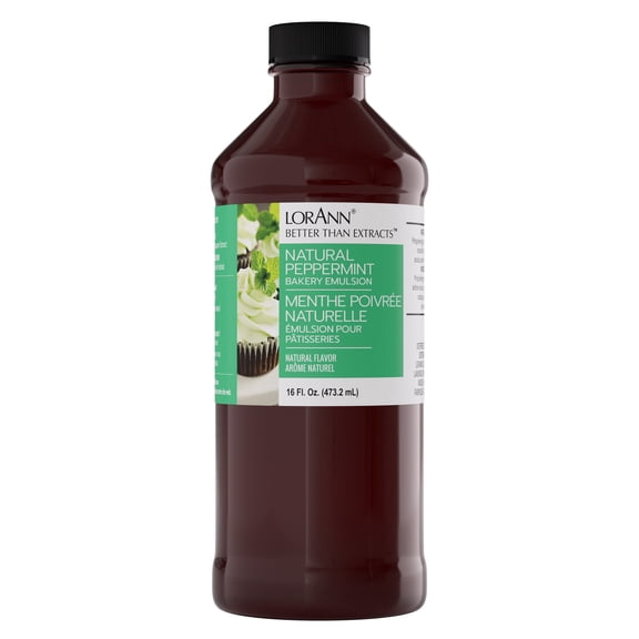 LorAnn Oils Peppermint Flavoring For Baking - Emulsion Peppermint Extract Substitute - 16 oz