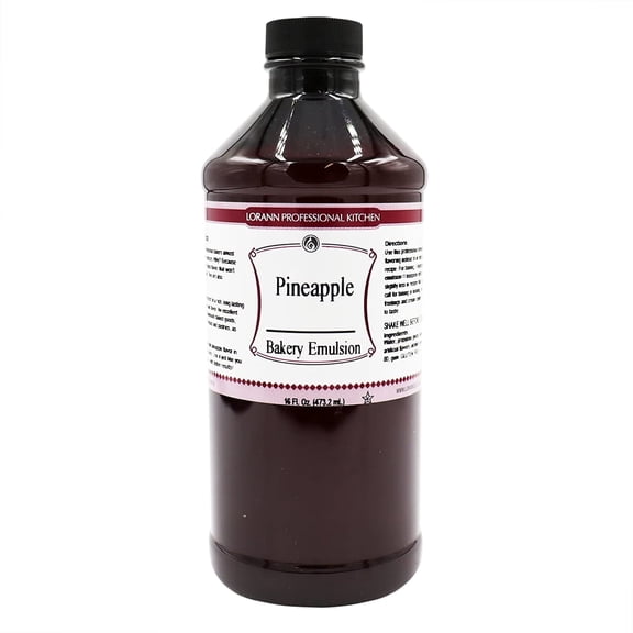 LorAnn Oils Pineapple Flavoring For Baking - Emulsion Pineapple Extract Substitute - 16 oz