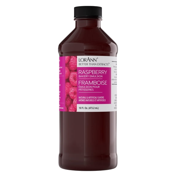 LorAnn Oils Raspberry Flavoring For Baking - Emulsion Raspberry Extract Substitute - 16 oz