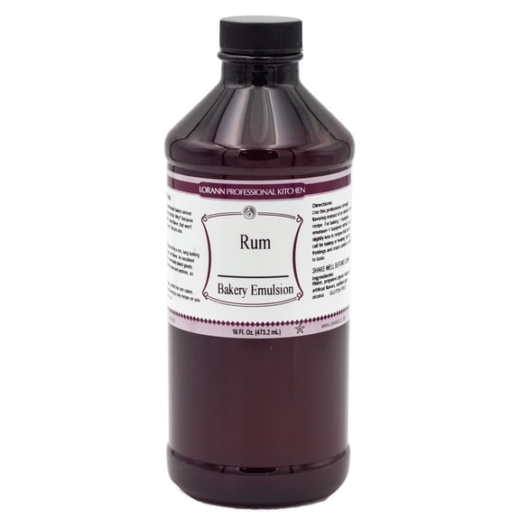 LorAnn Oils Rum Flavoring For Baking - Emulsion Rum Extract Substitute - 4 oz