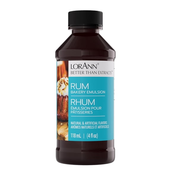 LorAnn Oils Rum Flavoring For Baking - Emulsion Rum Extract Substitute - 4 oz
