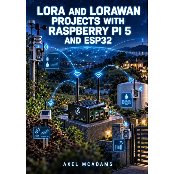 Lora and Lorawan Projects with Raspberry Pi 5 and Esp32: Deploy a Chirpstack Gateway on Pi 5, Build ESP32 Sensor Nodes, , (Paperback)