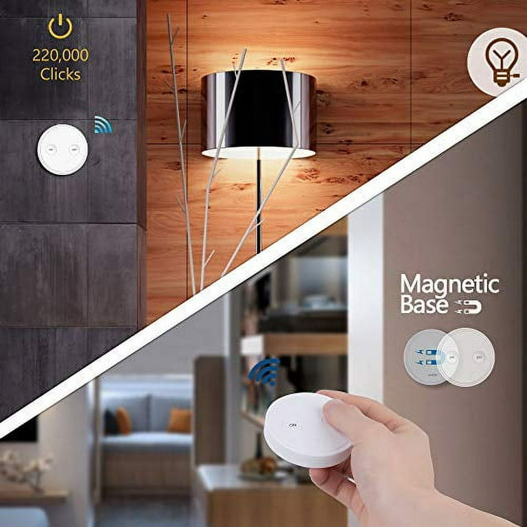 LoraTap Mini Remote Control Outlet Plug Adapter with Remote, 656ft Range  Wireless Light Switch for Household Appliances, No Hub Required, 10A/1100W,  White, 5 Years Warranty 