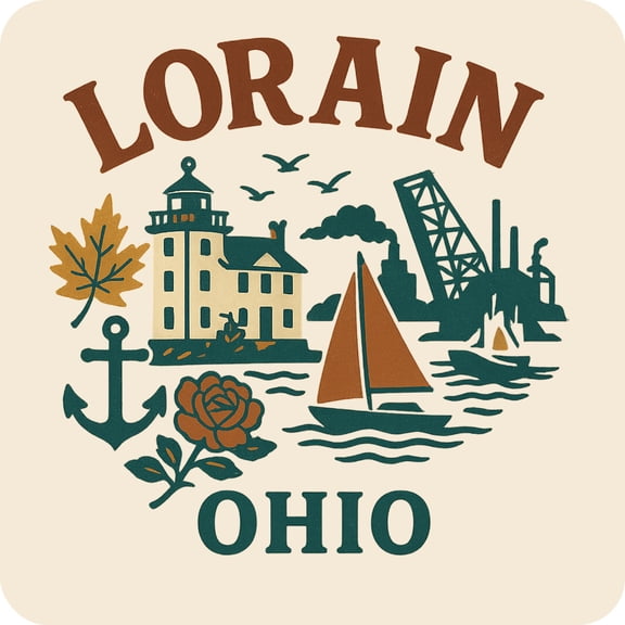 Lorain Ohio Keepsakes Souvenir Vinyl Sticker – Destination Travel Keepsake Collectible (3-Inches Wide)