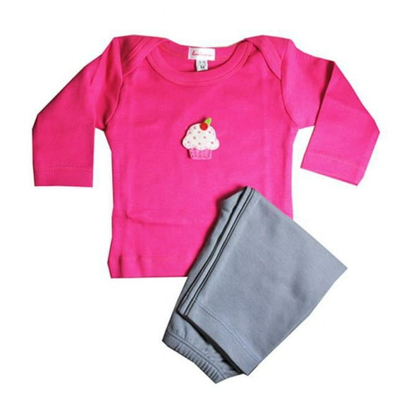 Loralin Design GFC6 Cupcake Outfit - Fuchsia 6-12 Months