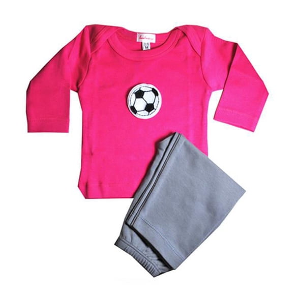 Loralin Design Soccer Outfit - Fuchsia- 6-12 Months