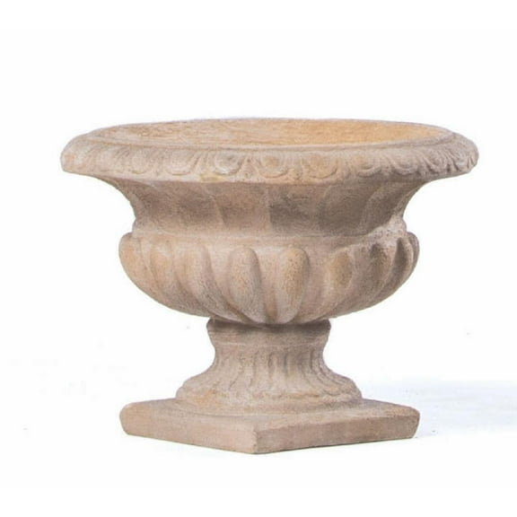 Alfresco Home Loranda Fiberstone Urn in Tallow