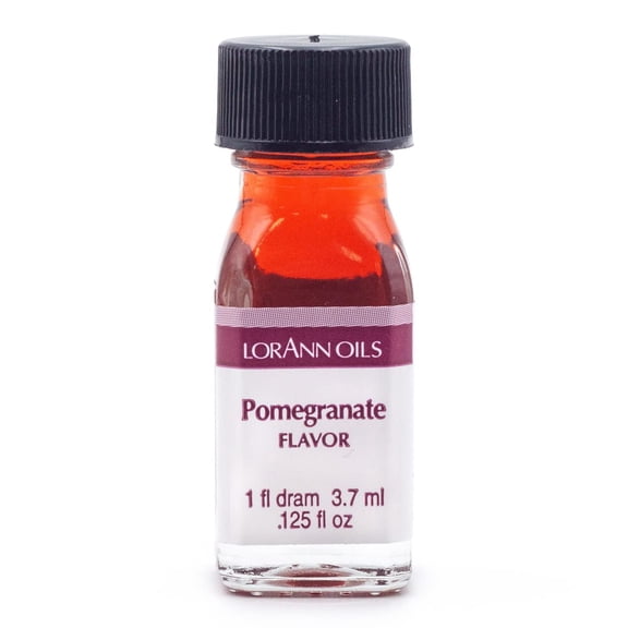 Lorann Oil Pomegranate Flavor 1 Dram Super Strength Flavor Extract Candy Baking Includes 1 Dram Dropper And Recipe Card