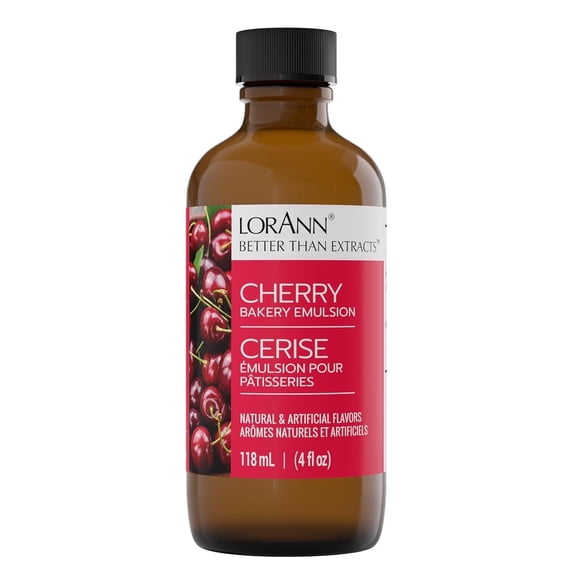 LorAnn Oils Cherry Flavoring For Baking - Emulsion Cherry Extract Substitute - 4 oz