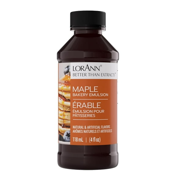 LorAnn Oils Maple Flavoring For Baking - Emulsion Maple Extract Substitute - 4 oz
