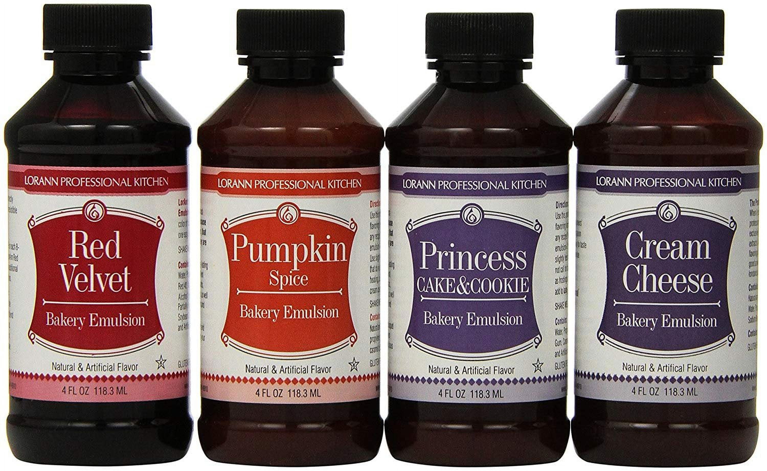Lorann Oils Bakery Emulsion Bundle, Red Velvet Princess Cake Cream