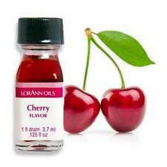 Lorann Oils Cherry 1 Dram Super Strength Flavor Extract Candy Baking Includes 1 Dram Dropper And Recipe Card
