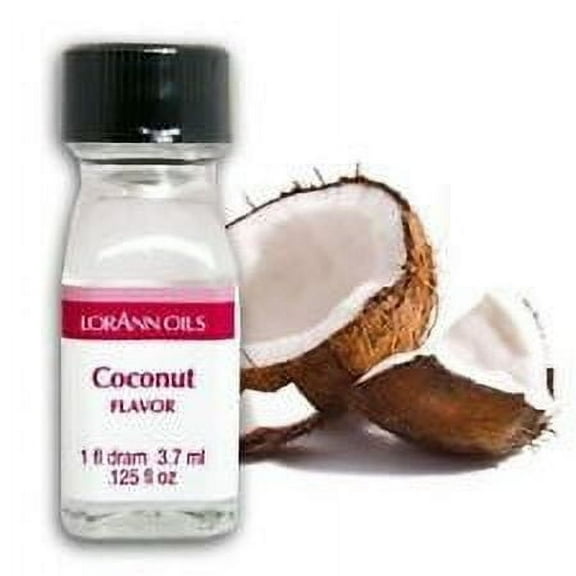 Lorann Oils Coconut 1 Dram Super Strength Flavor Extract Candy Baking Includes 1 Dram Dropper And Recipe Card
