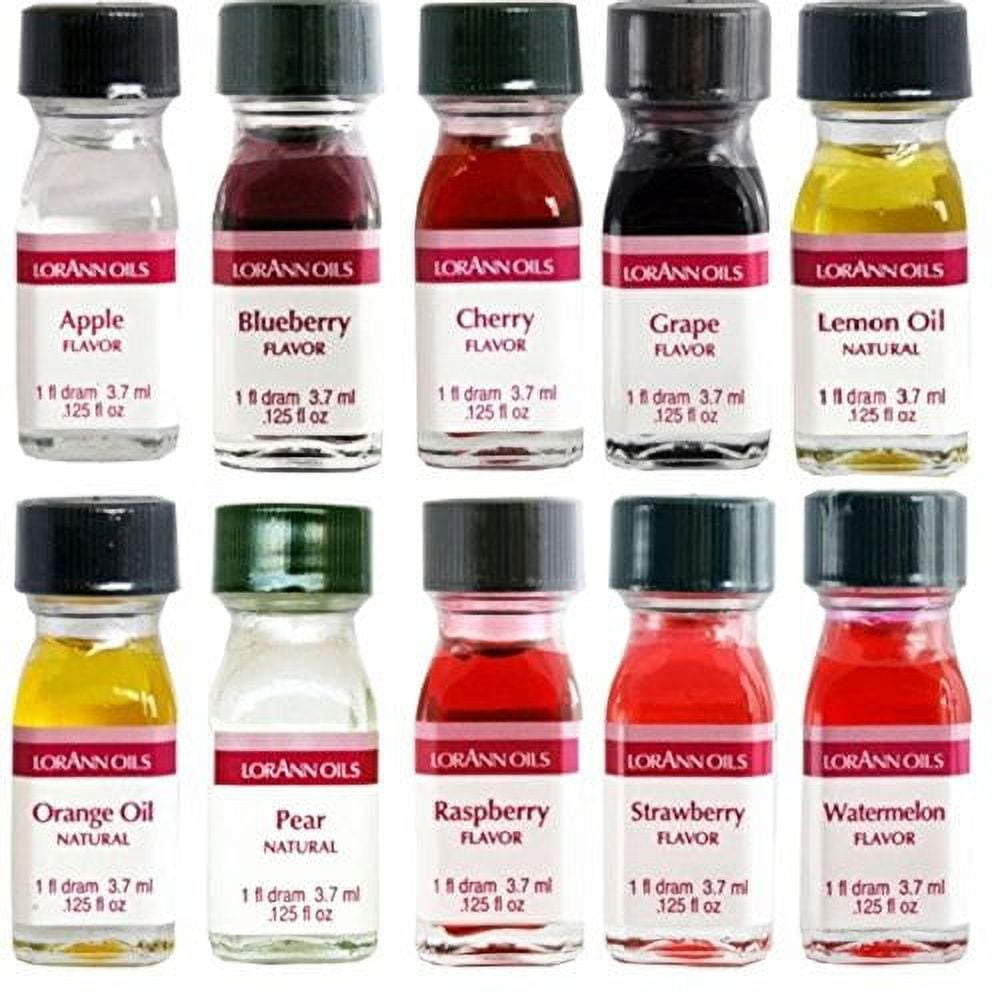 Lorann Oils Dram 10 Pack FF1 Fruit Flavor (Pack of 10), 1 Dram