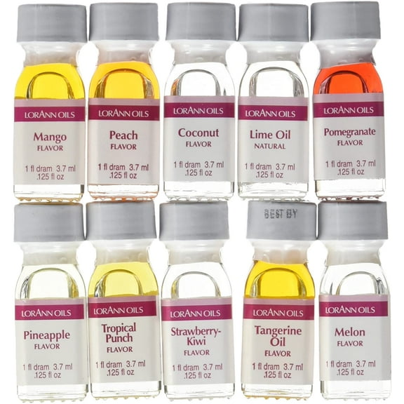 Lorann Oils Dram 10 Pack FF#2 Fruit Flavor (Pack of 10), 1 Dram