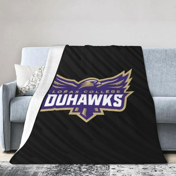 Loras College Logo Fleece Blanket, Very Soft Microfiber Flannel Blanket for Couch Warm and Cozy for All Seasons
