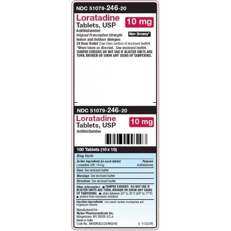 Loratadine Tablets, 10 mg, 100 Count