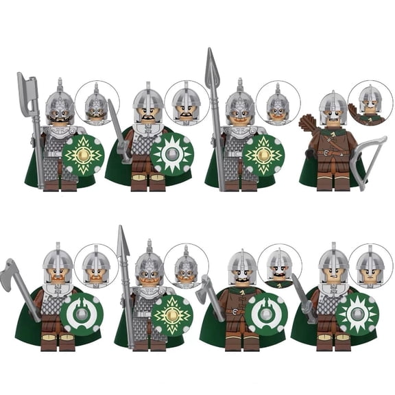 Lord Action Figures Building Blocks Toys Set(8PCS), Collectible 1.77 Inchs Minifigures Building Kits Awesome Gift for Kids Fans of the Rings Building Toys