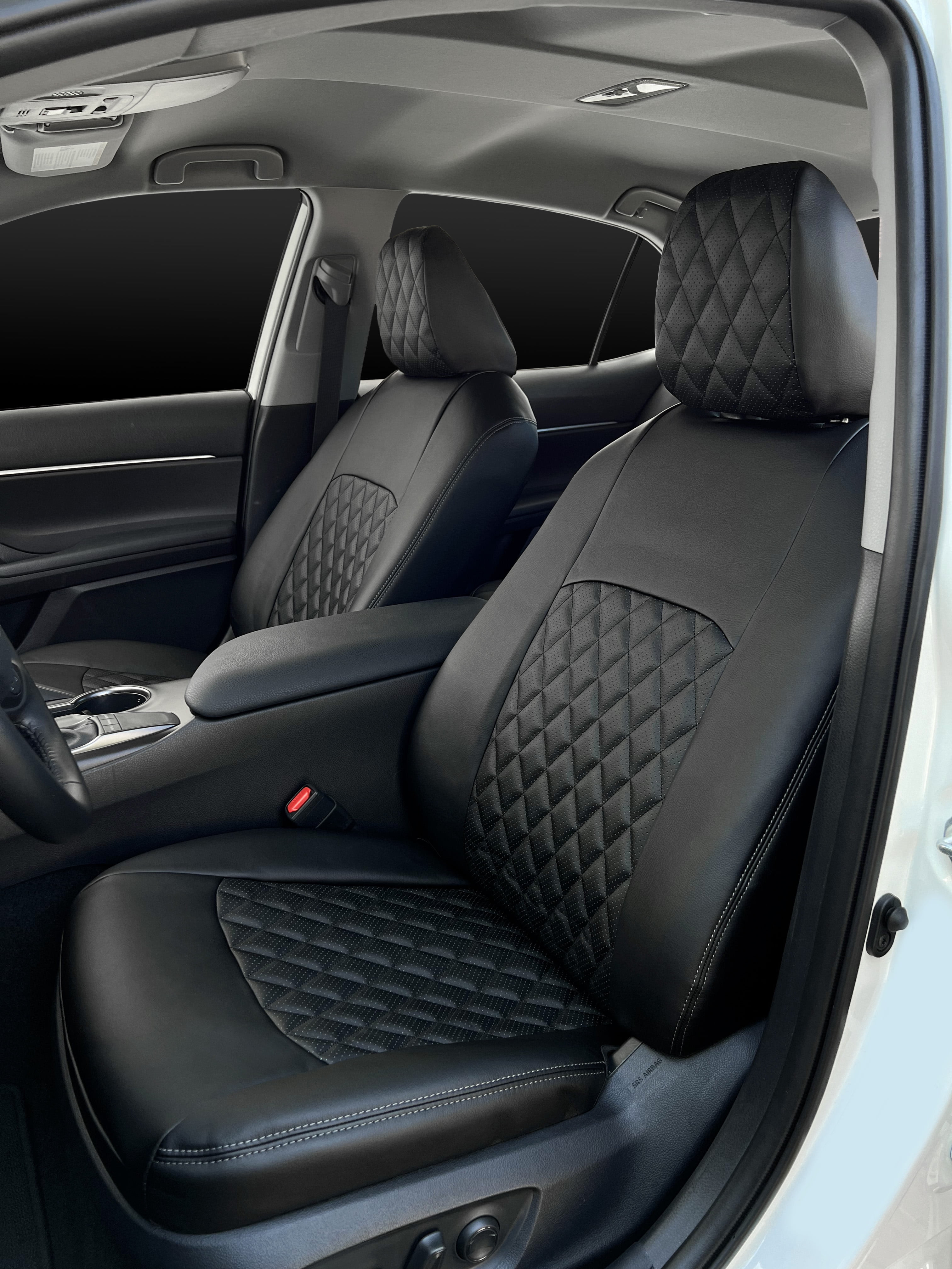 HKZ Custom Fit Leather Seat Covers For Toyota Camry 2012 2013 2014