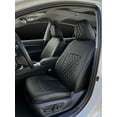 thumbnail image 1 of Lord AutoFashion Custom Fit Seat Covers for Toyota RAV4 LE, XLE, Limited 2016 2017 2018 2019 2020 2021 2022 2023 Model Years, Turin Diamond Black/Black/Beige (Full Set), 1 of 5