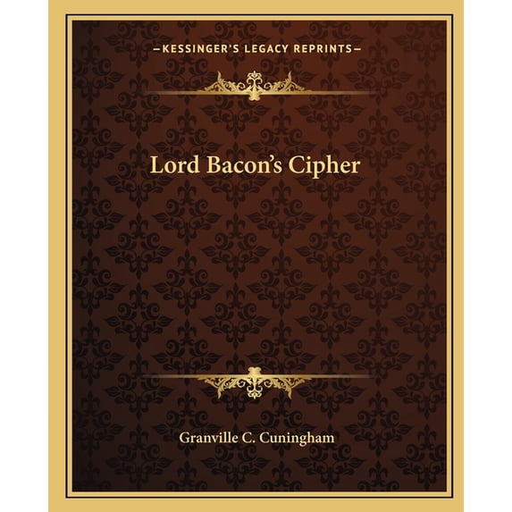 Lord Bacon's Cipher (Paperback)
