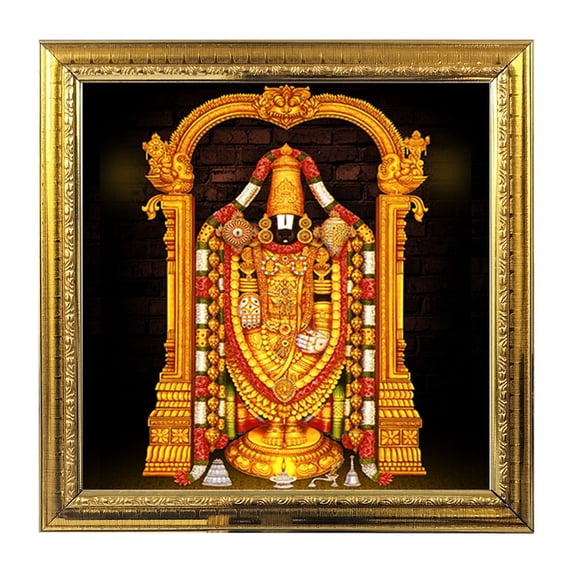 Lord Balaji India God Photo Frame for Pooja Hindu Bhagwan Venkateswara ...