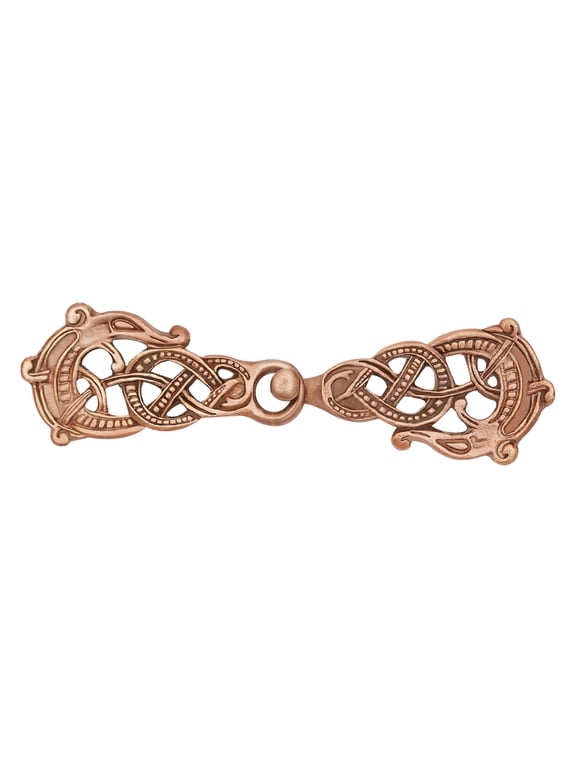 Viking Cloak Clasp Bronze Cloak Pin Celtic Brooch Pin for Cloak Scarf, Shawl Clasp Pin Handmade Fully Functional Costume Dress Up Viking Theater Accessory