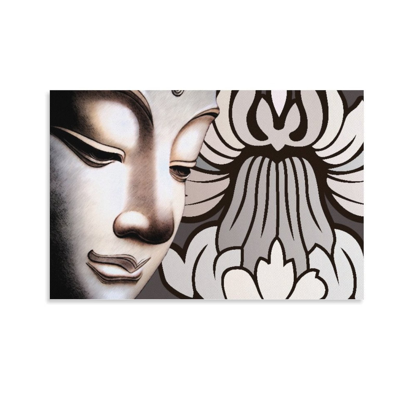 Lord Buddha Canvas Art Poster And Wall Art Picture Print Modern Family ...