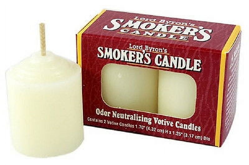 Lord Byron's Smokers Candles Odor Neutralizing Eliminator 2 Votives/Box - 8251