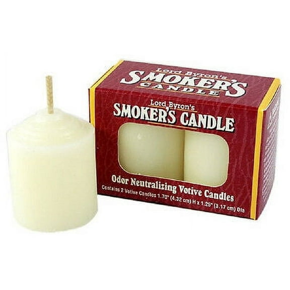 Lord Byron's Smokers Candles Odor Neutralizing Eliminator 2 Votives/Box - 8251