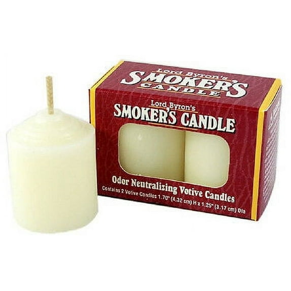 Lord Byron's Smokers Candles Odor Neutralizing Eliminator 2 Votives/Box - 8251