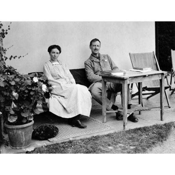 Lord Dunsany & Wife. N18Th Baron. Also Known As Edward John Moreton Drax Plunkett. Irish Writer Photographed With His
