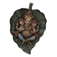 thumbnail image 1 of Lord Ganesha On Peepal Banyan Leaf Vastu Statue Supreme Hindu God Of Success, 1 of 5