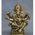 thumbnail image 1 of Lord God Elephant Copper Statue Tibetan Buddhism Brass Ganesha Ganapati Ganesh, 1 of 4