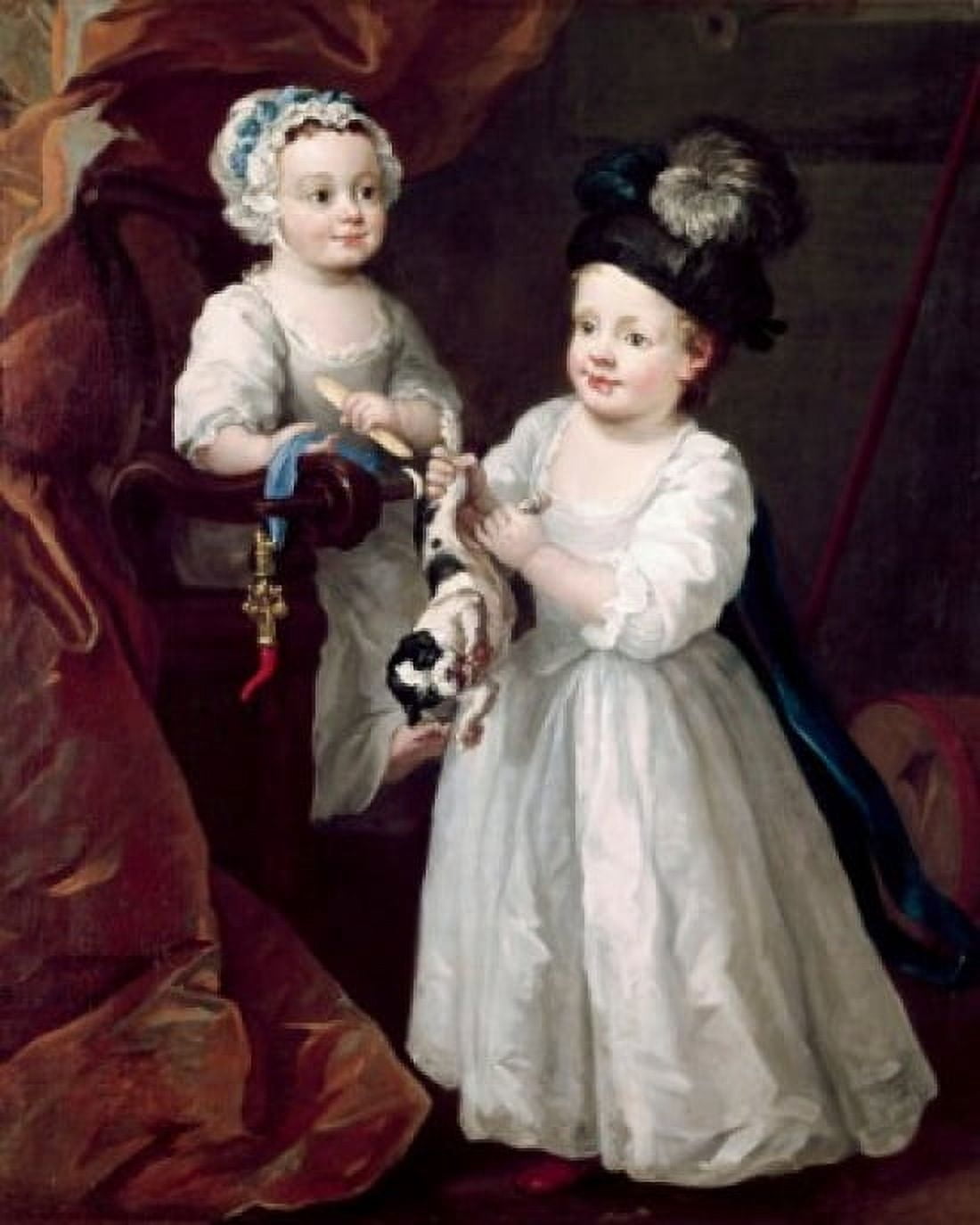 Lord Grey & Lady Mary West as Children William Hogarth (1697-1764 British) Washington University Art Gallery St Louis MO Canvas Art - William Hogarth (18 x 24)