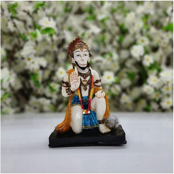 Lord Hanuman Statue Blessing Hanuman Idol Small Hanuman Sculpture Monkey God Statue Indian Handcrafted Hanuman Murti Hindu God Statue Hanuman Figurine Indian Temple Decor - AtoZ India Cart