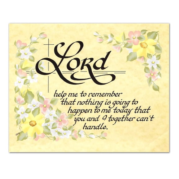 Lord Help Me to Remember Christian Religious Wall Picture 8x10 Art Print
