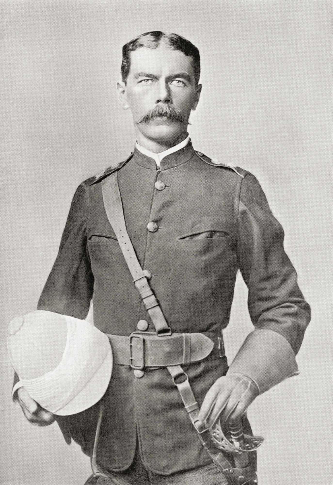 Lord Kitchener in 1882 as Major of the Egyptian Cavalry Field Marshal Horatio Herbert Kitchener 1st Earl Kitchener 1850 Canvas Art - Ken Welsh Design Pics (22 x 32)