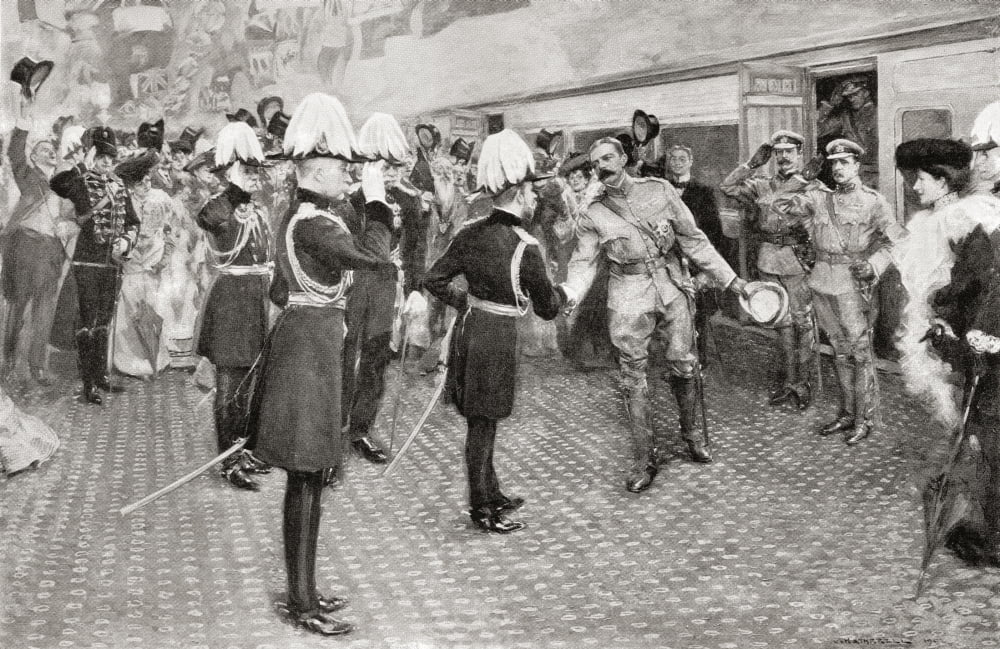 Lord Kitcheners homecoming in 1902 from South Africa After a drawing by W Hatherell Field Marshal Horatio Herbert Kitchener 1st Earl Kitchener 1850 Canvas Art - Ken Welsh Design Pics (17 x 11)