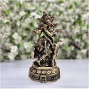 Lord Krishna Statue Standing Krishna Idol in Brass Krishna with Cow Krishna Sculpture God of Love Krishna Figurine Indian God Statue Handcrafted God Statue Krishna Murti Home Decor - AtoZ India Cart