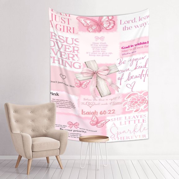 Lord, Lead The Way Tapestry Wall Hanging, Soft Decorative Wall Tapestry for Bedroom 30 x 40 inch