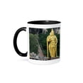 thumbnail image 1 of Lord Murugan Statue At Entrance To Batu Caves, Kuala Lumpur, Malaysia, 11oz Two-Tone Black Mug, 1 of 7