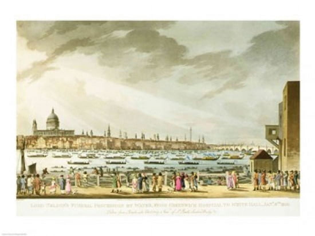 Lord Nelsons funeral procession Canvas Art - JMW Turner (24 x 18)