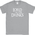 thumbnail image 1 of Lord Of The Drinks T-Shirt Funny Drinking Rings Party Humor Beer Tee - Heather Grey, M, 1 of 1