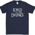 thumbnail image 1 of Lord Of The Drinks T-Shirt Funny Drinking Rings Party Humor Beer Tee - Navy, S, 1 of 1